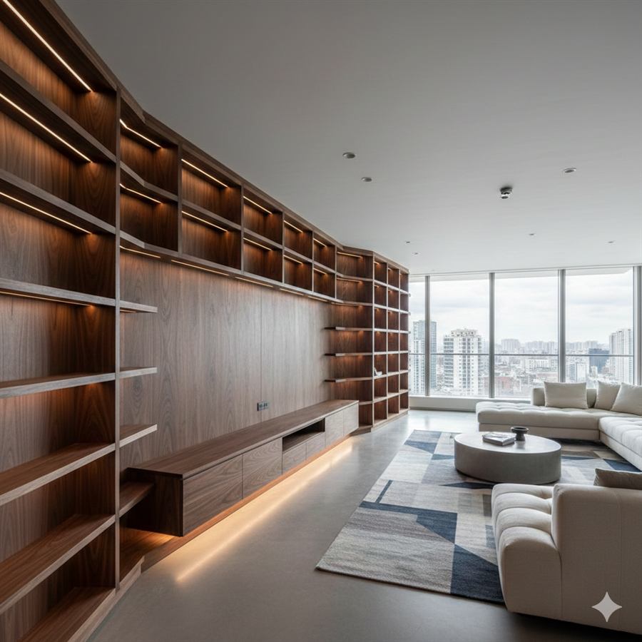 Custom Wall Unit Carpentry before